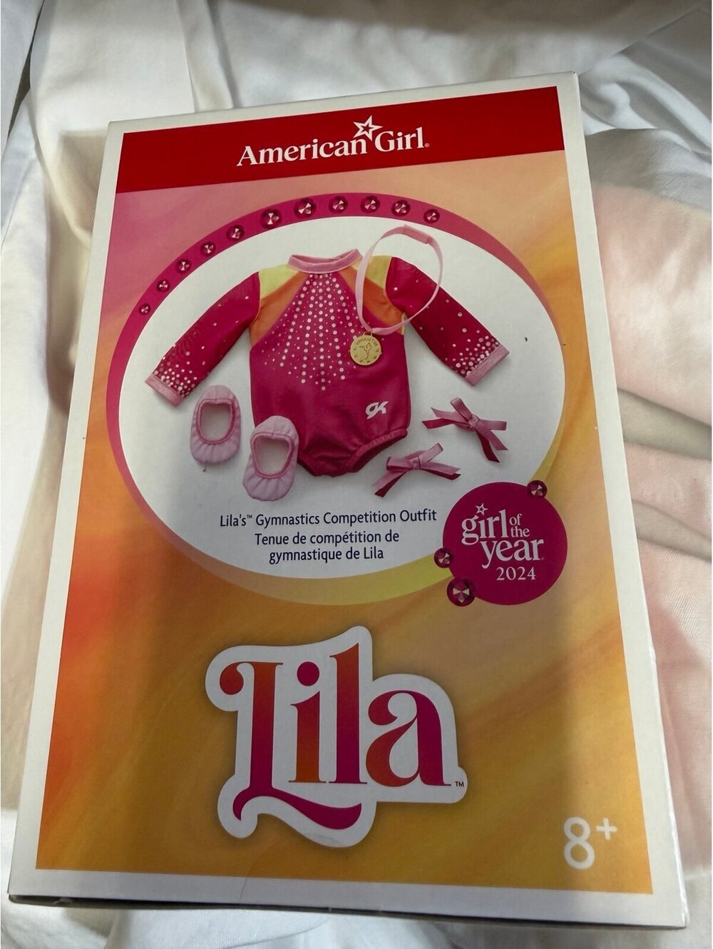 New American Girl Doll Lila Gymnastics Competition Leotard Medal Box